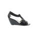 MICHAEL Michael Kors Wedges: Black Solid Shoes - Women's Size 9 1/2 - Open Toe