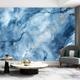 Sky Blue Marble Wallpaper Roll Mural Wall Covering Sticker Peel and Stick Removable PVC/Vinyl Material Self Adhesive/Adhesive Required Wall Decor for Living Room Kitchen Bathroom