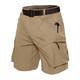 Men's Tactical Shorts Cargo Shorts Shorts Zipper Pocket Elastic Waist Plain Wearable Short Casual Daily Holiday Cotton Blend Fashion Classic Brown