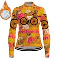 21Grams Women's Cycling Jersey Long Sleeve Winter Bike Jersey Top with 3 Rear Pockets Mountain Bike MTB Road Bike Cycling Thermal Warm Fleece Lining Breathable Moisture Wicking Yellow Pink Blue