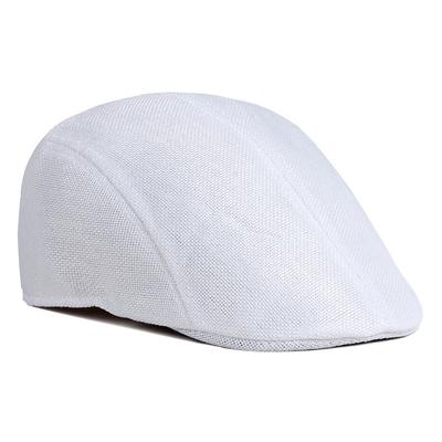 Men's Flat Cap Black White Polyester Pure Color Simple 1920s Fashion Holiday Street Dailywear Weekend Pure Color Portable Comfort Fashion