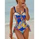 Coastal Blue Knotted One Piece Swimsuit