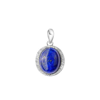 Ketten-Anhänger VIVANCE "925-Sterling Silber rhodiniert Lapislazuli", weiß (weiß, blau), Schmuckanhänger, Damen, ONE-SIZ