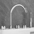 Bathtub Faucet - Contemporary Electroplated Roman Tub Brass Valve Bath Shower Mixer Taps