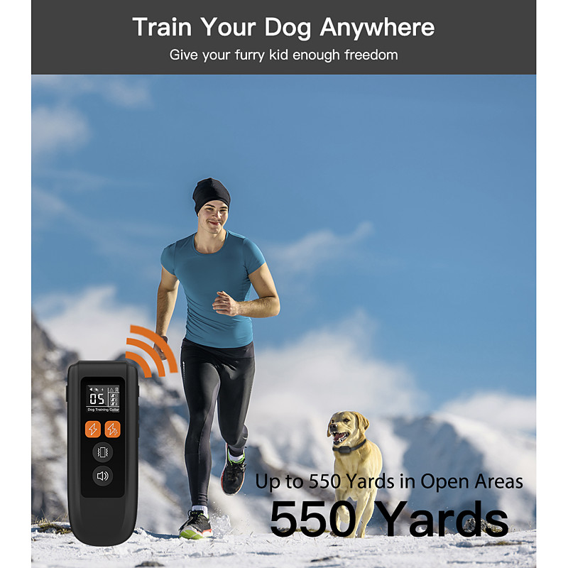 Dog Training Shock Collar For Dogs With Remote New Design 2 Receiver Rechargeable Dog Shock Collar 3 Modes Beep Vibration Dog 500M Range Waterproof Trainer Anti Bark Ergonomic Design ABSPC Behaviour