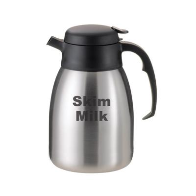 Service Ideas FVPC15SKIMET 1 1/2 liter Vacuum Carafe w/ Push Button Lid & Stainless Liner - Brushed Stainless, Silver