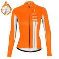 Women's Cycling Jersey Long Sleeve Winter Bike Jersey with 3 Rear Pockets Mountain Bike MTB Road Bike Cycling Insulated Thermal Warm Fleece Lining Windproof Black Yellow Pink Fleece Sports Clothing