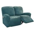 Sectional Recliner Sofa Slipcover 1 Set of 6 Pieces Microfiber Stretch High Elastic High Quality Velvet Sofa Cover Sofa Slipcover for 2 Seats Cushion Recliner Sofa