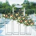 4 Pack Rectangular Flower Pots Holder Metal Plant Stand F/ Balcony Wedding Decor