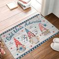 4th of July Door Mat Outdoor Patriotic Welcome Doormats Memorial Day Non-Slip Washable Floor Mats Front America Flag Door Rug for Indoor Entrance Bathroom Home Decor 23.6 X15.7