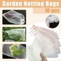 Wefuesd 10Pcs Plant Garden Netting Bag Mosquito Net Barrier Bag Fruit Anti-Insect Bag Rice Beache-Breeding Bag Tools Accessories Garden Tools