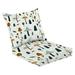 Outdoor Deep Seat Cushion Set 24 x 24 Seamless jungle pattern mushrooms floral elements Creative autumn Deep Seat Back Cushion Fade Resistant Lounge Chair Sofa Cushion Patio Furniture Cushion