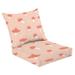 Outdoor Deep Seat Cushion Set 24 x 24 seamless pattern Pink mushroom pattern design autumn forest Simple Deep Seat Back Cushion Fade Resistant Lounge Chair Sofa Cushion Patio Furniture Cushion