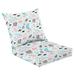 Outdoor Deep Seat Cushion Set 24 x 24 seamless pattern forest mushrooms moths stars month doodle style Deep Seat Back Cushion Fade Resistant Lounge Chair Sofa Cushion Patio Furniture Cushion