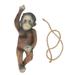 Exquisite Carving Baby Monkey Hanging Statue - Brown Resin Monkey Sculpture for Garden Tree Fence Decor Weather-Resistant 12.5 x 5 x 3cm Ideal for Outdoor Indoor Perfect Gift for Animal Lovers