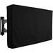 Protective cover for outdoor TV terrace and garden screens and televisions - Waterproof and durable - Black - 24 - Compatible with a stand or wall mount