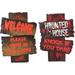 2 Pcs Halloween Street Signs Decor Horror Decoration Ghost Stake Warning Yard Stakes Advertising Board Party Supplies Props Metal Plastic