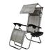 ZeroGravity Folding Patio Lounge Patio Chairs w/ Canopy Sunshade Cup Holder US