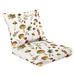 Outdoor Deep Seat Cushion Set 24 x 24 Beautiful rpeated Seamless autumn forest theme pattern another floral Deep Seat Back Cushion Fade Resistant Lounge Chair Sofa Cushion Patio Furniture Cushion