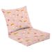 Outdoor Deep Seat Cushion Set 24 x 24 Seamless pattern cute colorful mushrooms mushrooms light pink Deep Seat Back Cushion Fade Resistant Lounge Chair Sofa Cushion Patio Furniture Cushion