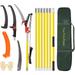 WAGEE 26FT Pole Saw for Tree Trimming Manual pole Saw Tree Branch Cutter Branch Trimmer Set with Sharp Saw Blades and Scissor Extension Tree Pole Pruner Garden Tool
