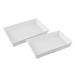 Whiting Tray for Plants Flower Pot Plastic Trays Water Window Rectangle White Pe 2 Pcs