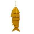 Lloopyting Wind Chimes For Outside Colored Fish Wind Chime Hanging From Your Porch Or Deck Weather-Resistant And Artistic Wind Chimes Yellow 15*12*4cm