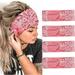 Wide Headbands Women Knotted Turban Headband Elastic Non Slip Hairbands Floral Workout Head Bands Hair Scarfs Boho Head Wraps Fashion Hair Accessories for Women and Girls