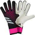 adidas Adult Predator Pro Soccer Goalkeeper Gloves (Black/White/Pink 10)