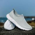 2023 Summer Shoes for Men Sneakers Breathable Casual Shoes Lightweight Non-slip Brand Loafers Mens Tennis Sports Running Shoes Gray 45