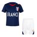 Cnins France Soccer Jersey Kids Original Boys & Girls Shirt Short Sleeve Soccer Shirt Shorts Sport Kit 10Y