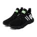 Sneakers Men Shoes 3 Stripes High Quality Popcorn Sole Fly Weave Breathable Running Tennis Shoes Comfortable Walking Shoe Women G178-Full Black 42