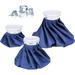 3 Pack Ice Pack for Injuries Ice Bag First Aid Reusable Ice Cold Bag Hot Water Bag for Injuries Hot & Cold Therapy and Pain Relief Deep Blue (6 /9 /11 )