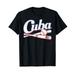 Cuba Baseball Fan Cuban Flag Sport Team Distressed Vintage T-Shirt