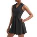 GDREDA Sun Dresses For Women Casual Beach Women s Tennis Skirt With Built In Shorts Dress With 4 Pockets And Sleeveless Exercise. Black M