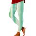 WEAIXIMIUNG Chic Sweatshirts for Women Half Zip Women s Fashion Striped Print Yoga Leggings High Waist Stretch Pants for Fitness & Workout Green XL