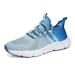 Sneakers Men Shoes 3 Stripes High Quality Popcorn Sole Fly Weave Breathable Running Tennis Shoes Comfortable Walking Shoe Women 2203-ice blue 39