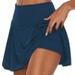 Women s Active Skort High Waisted Athletic Stretchy Pleated Tennis Skirt for Running Golf Workout