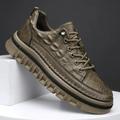 New In Shoes For Men Casual Winter Boots Platform Sneakers Work Safety Leather Loafers Hiking Designer Luxury Tennis Sport Khaki OL661 41