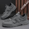 New In Shoes For Men Casual Winter Boots Platform Sneakers Work Safety Leather Loafers Hiking Designer Luxury Tennis Sport Gray 399-8 41