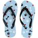 Hyjoy Flip Flops Cute Cat Dog Footprint Puppy Paw Blue Slippers Sandals for Women Men Boy Girl Kid Beach Summer Yoga Mat Slipper