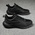 Men s Sneakers Fashion Mesh Outdoor Breathable Running Casual Shoes Comfortable Tennis Oversized Hiking Shoes White Sneakers Man all black 43