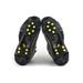 1 Pair10 Studs Anti-Skid Snow Ice Climbing Shoe Spikes Ice Grips Cleats Crampons Winter Climbing Anti Slip Shoes Cover black XL-44-48