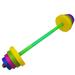 Children dumbbell detachable long barbell child boy girl plastic filled sand outdoor sports beach toys children indoor toys kids long barbell 1