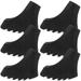 6 Pcs Foot Pad Blacksto E Horseshoe-shaped Covers and Pads (black Covers) Pieces Non-slip Pole Tip Cane Accessories