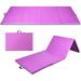 4 x10 Gymnastics Mat 2 Thick Folding Tumbling Mat with Hook and Loop Fastener Foldable Gym Mat with Carrying Handles Cheer Mats for Kids Adults Home Exercise Aerobics Fitness