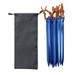 simhoa Tent Stakes Ground Stakes Aluminum Alloy with Carry Pouch Heavy Duty Metal Stakes for Ground Tarp Pegs for Backpacking Hiking 10 Pieces Blue