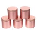 5pcs Tin Jars Metal Round Containers for DIY Making Crafts Storage and Holiday Gifts Kitchen Spices Rose