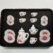 DanBook 1:12 Miniature Ceramic Tea Cup Sets Realistic Delicate Compact Ornaments for Home Decoration Party Cake Decor C