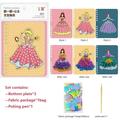 Fantasy Hand-painted Poke Fun Toy Hand-made Poke Painting Princess Poke Fun 2023 Princess Dress Up Pokes Drawing Puzzle Pink Set (x3)